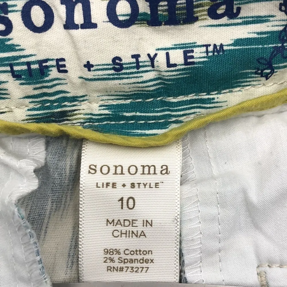 Sonoma abstract print blue teal 3.5” size 10 shorts - Image 4