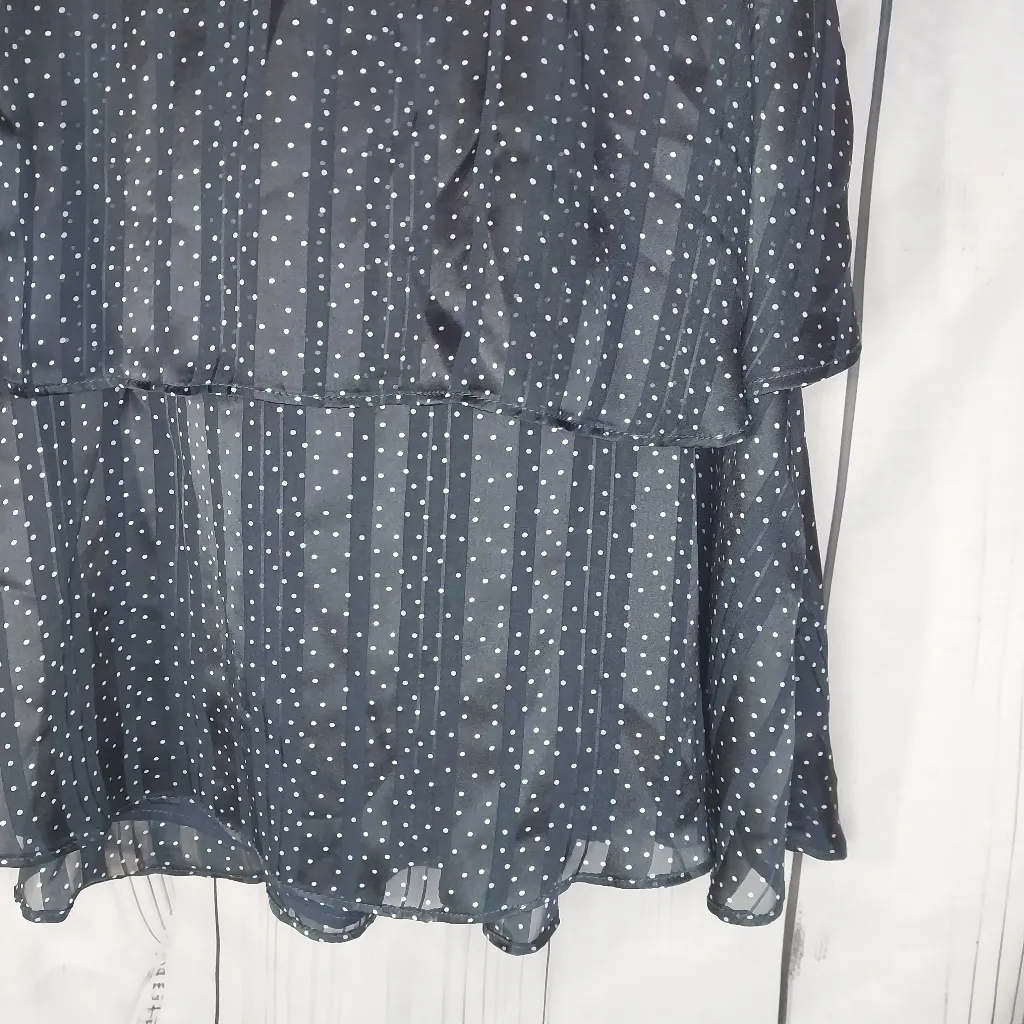 Banana Republic Pleated Tiered Sleeveless Polka Dot Dress NWT - Image 6