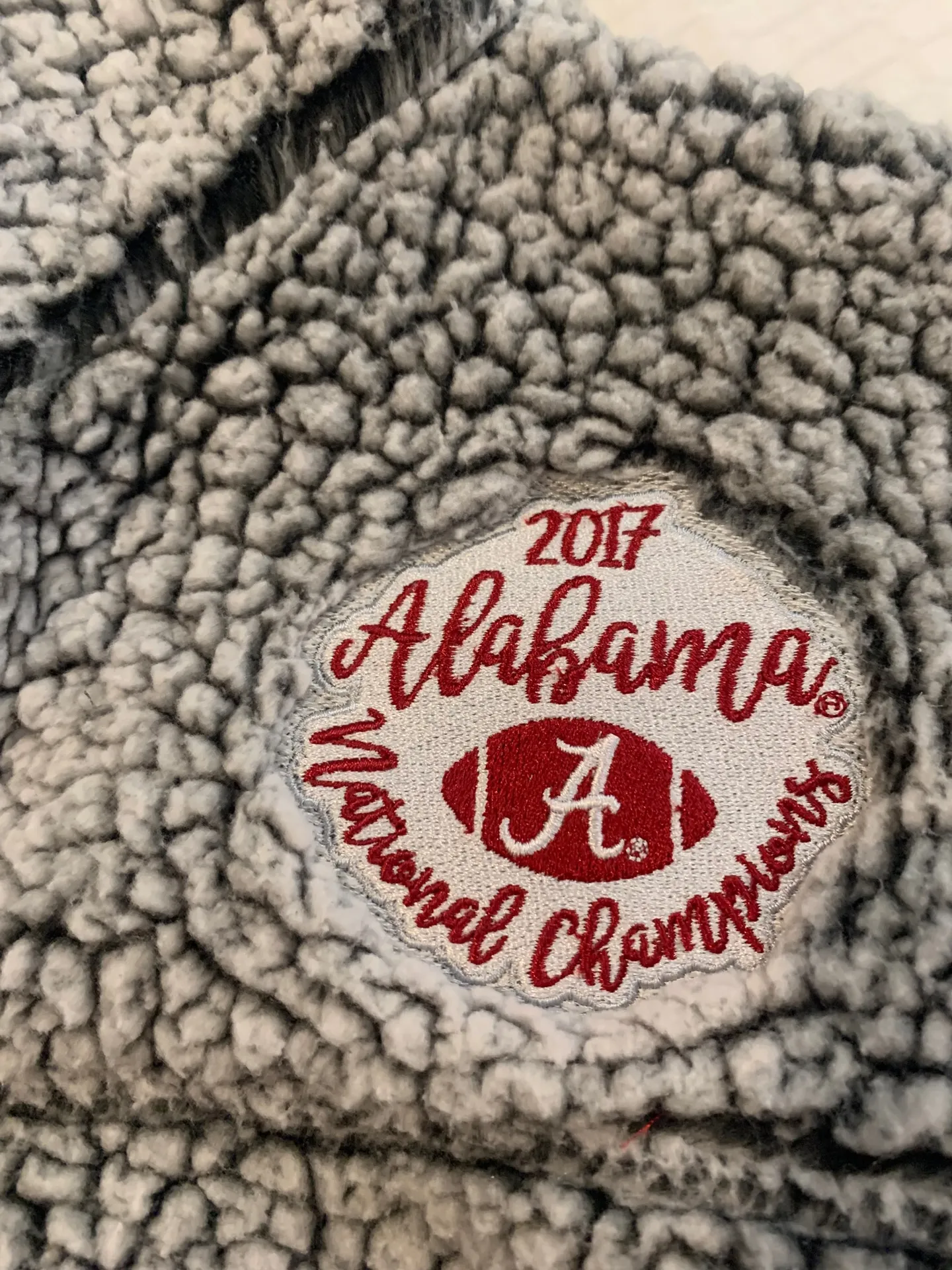 University of Alabama Sherpa quarter zip Gray Size M - Image 2