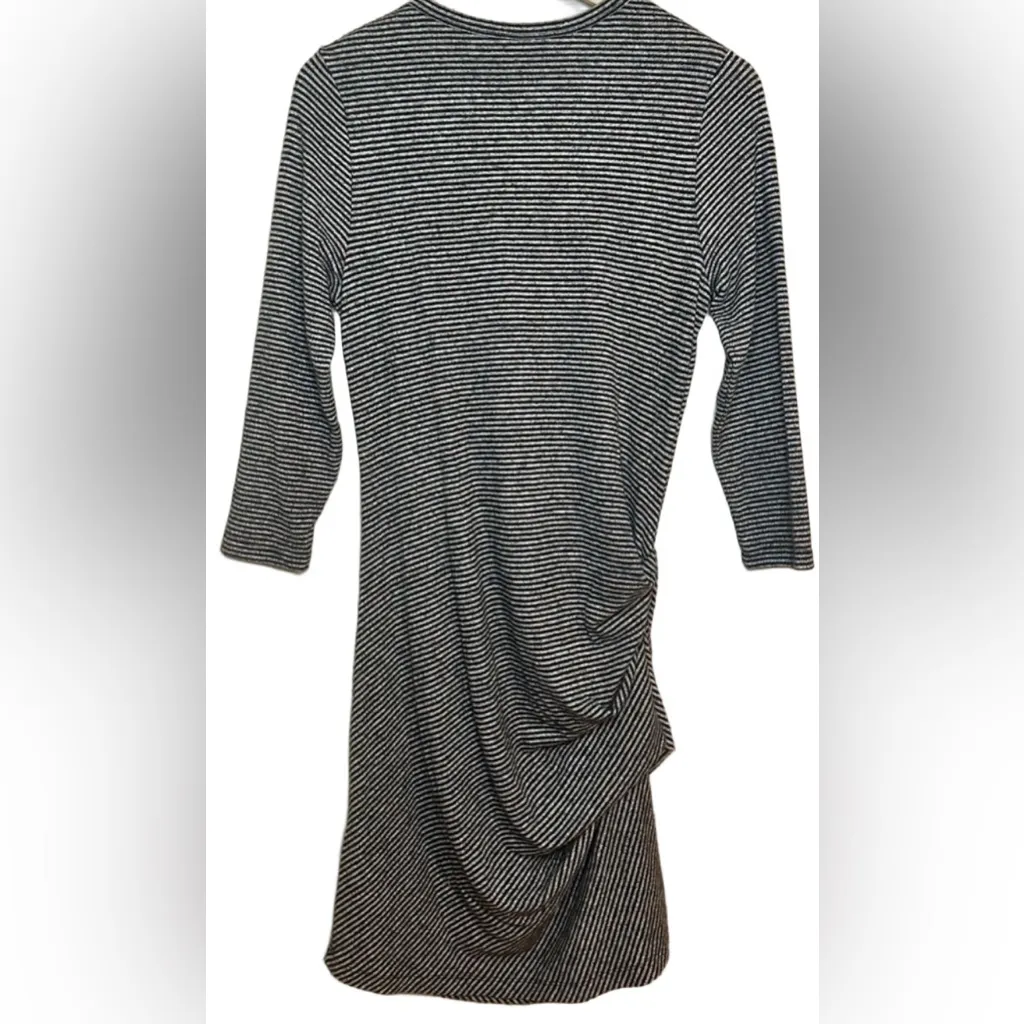 Abercrombie & Fitch Black and White Striped Long Sleeve Dress - Image 2