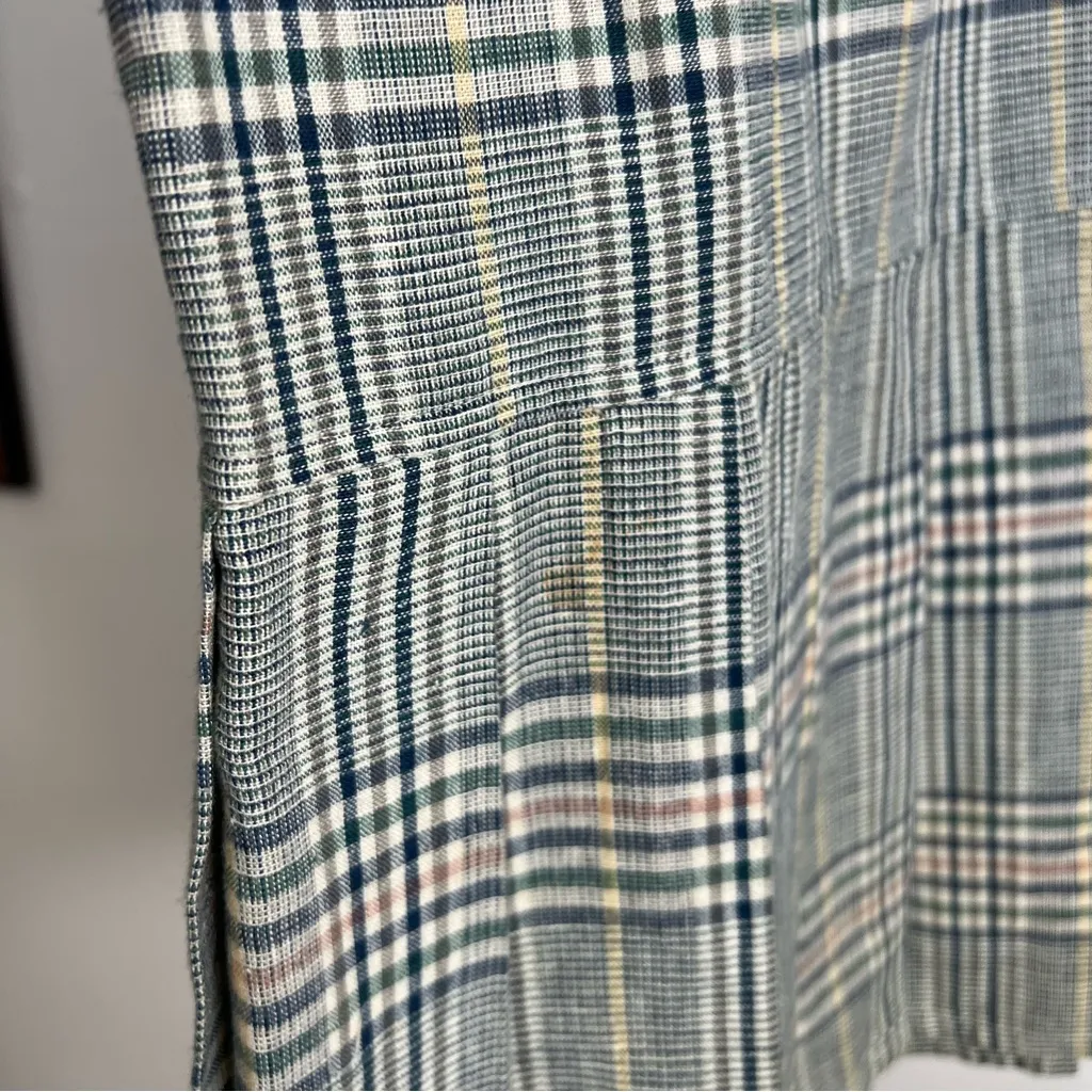 French Connection Vintage 70s School Girl Pleated Plaid Mini Skirt - Image 4