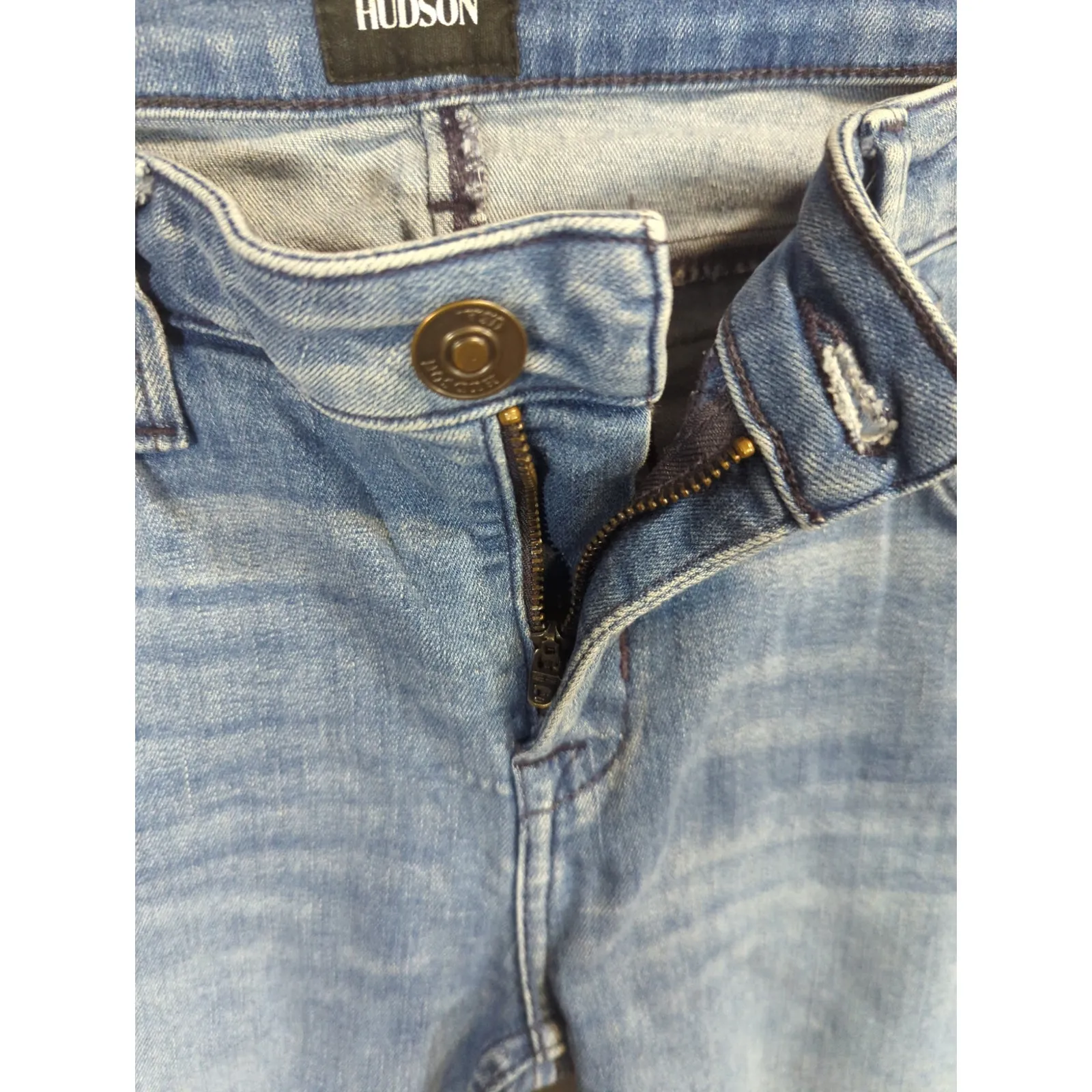 Hudson Bacara Straight Cropped Mid Rise Medium Wash Blue Jeans Womens Size 28 - Image 7