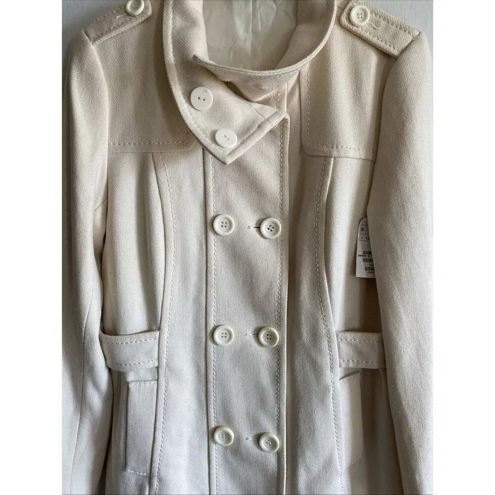 H&M Divided Ivory Wool Blend Women’s Peacoat Size 12 NWT - Image 6