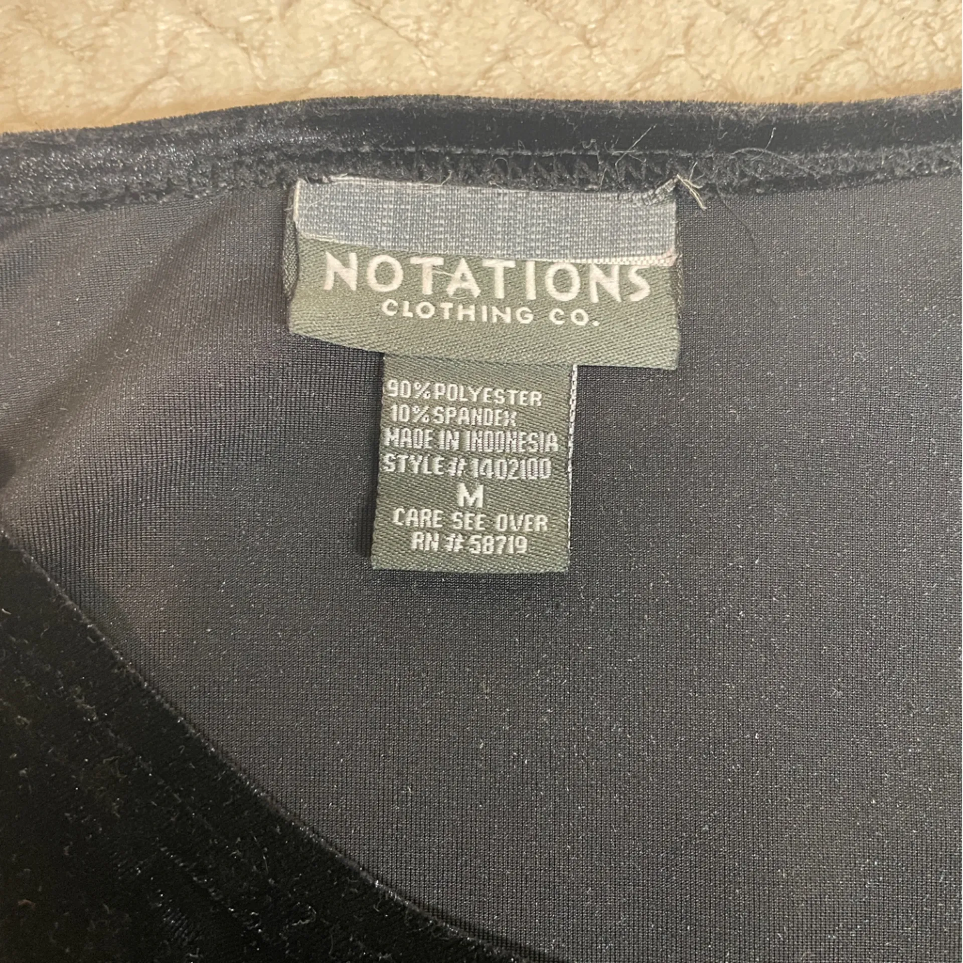 Vintage Notations Womens M 90s Black Whimsygoth Velvet Short Sleeve Shirt Fairy - Image 6