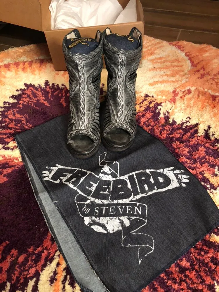 FREEBIRD by Steven Bela Open Toe Booties - Image 3