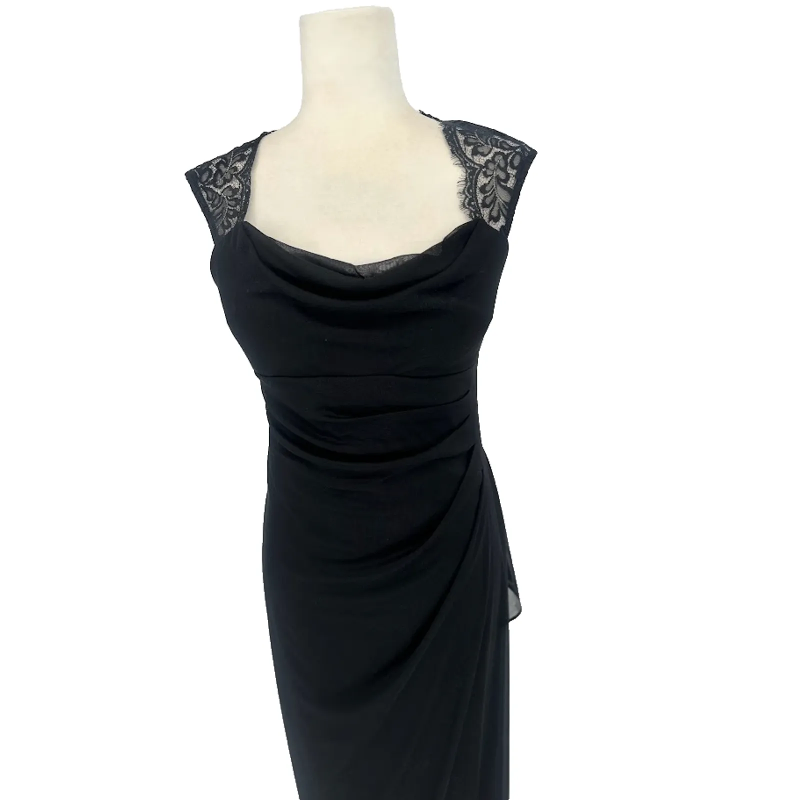 Scarlett Dark Romantic Witchy Whimsigoth Black Evening Formal Maxi Dress Size 6 - Image 2