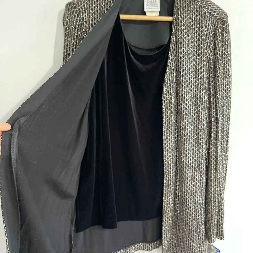 NWT Vintage Deadstock R&M Richards by Karen Kwong Metallic Velour Jacket - 14 - Image 3
