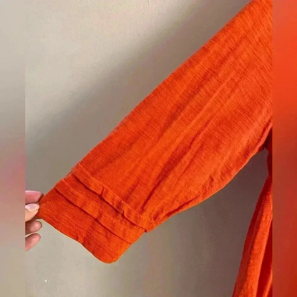 Soft Surroundings Tunic Top 3/4 Sleeves Orange XL Petite - Image 5