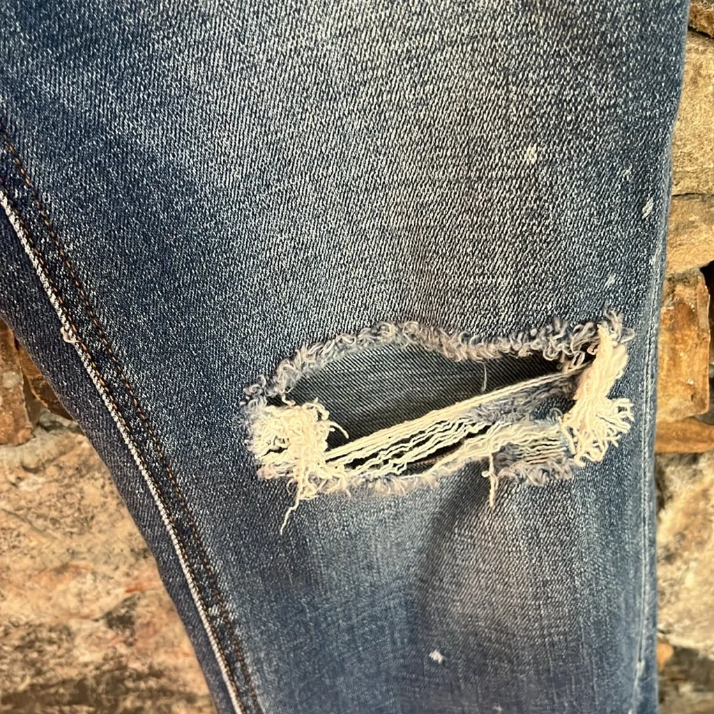 Flying Monkey Distressed Jeans Ankle New Blue Size 26 - Image 4