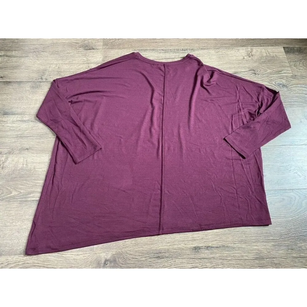 Womens Athleta Oversized cloudlight asymmetrical long sleeve t-shirt dolman SZ L - Image 2