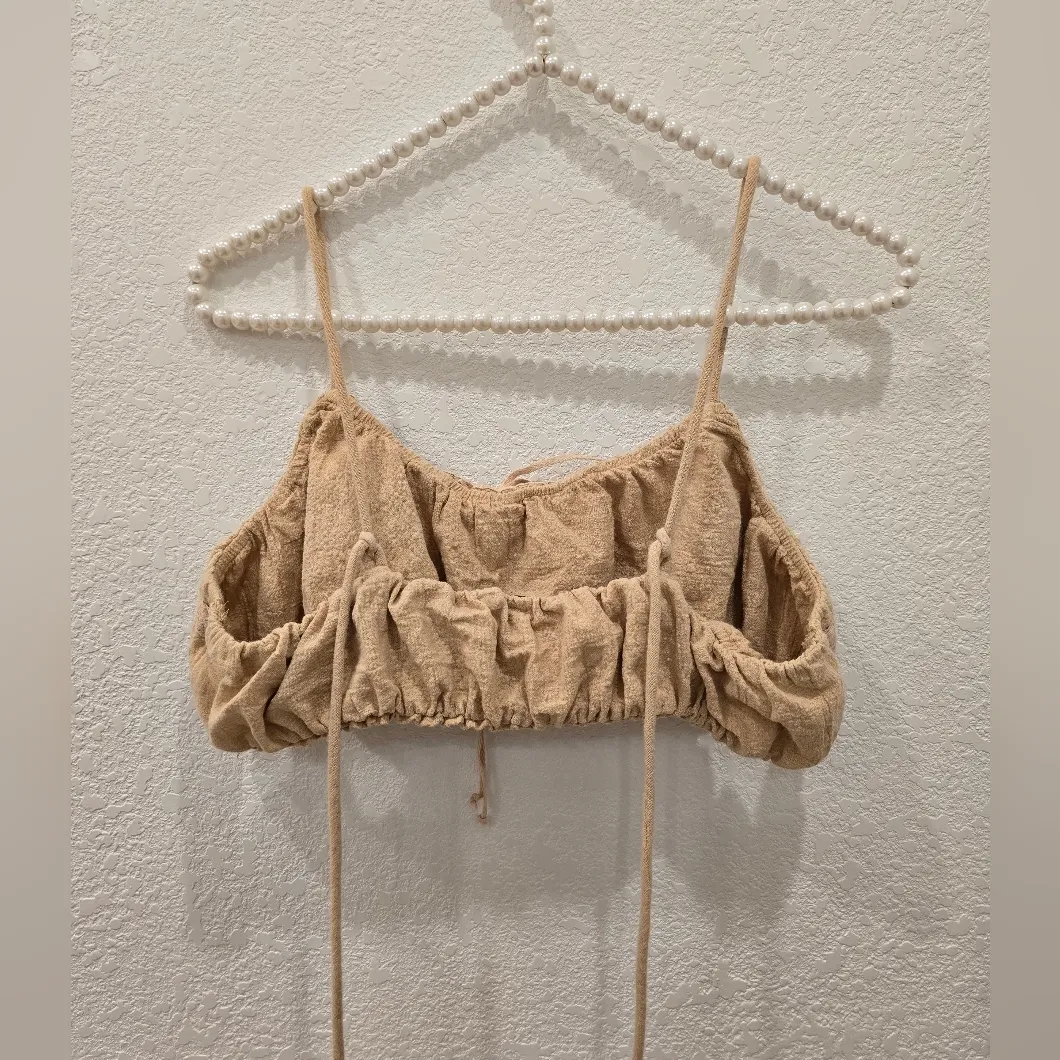 Free People Endless Summer Crop Top Size S Tan - Image 3