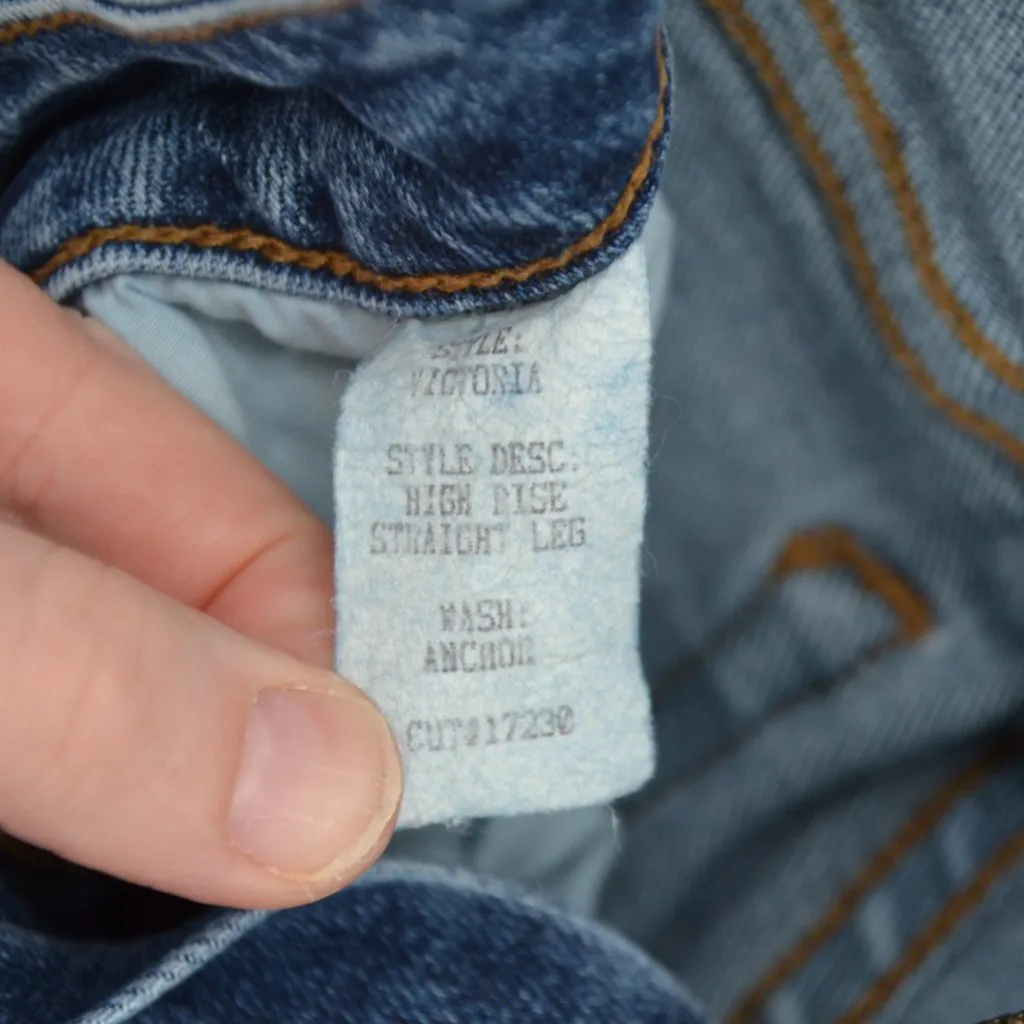 Velvet Graham & Spencer Victoria High Rise Straight Leg Jeans in Anchor Wash 25 Blue - Image 7