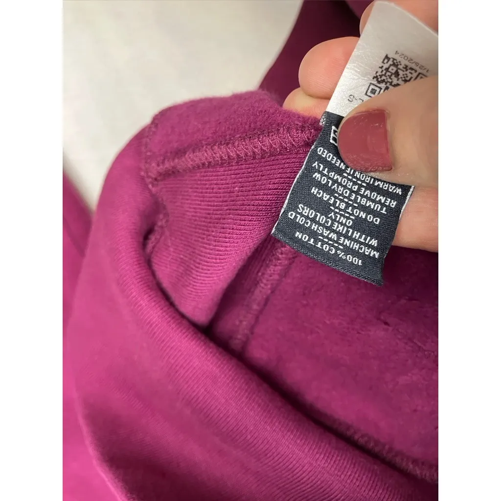 American Giant Womens Full Zip Sweatshirt Jacket Berry Size S Made in USA Purple - Image 9