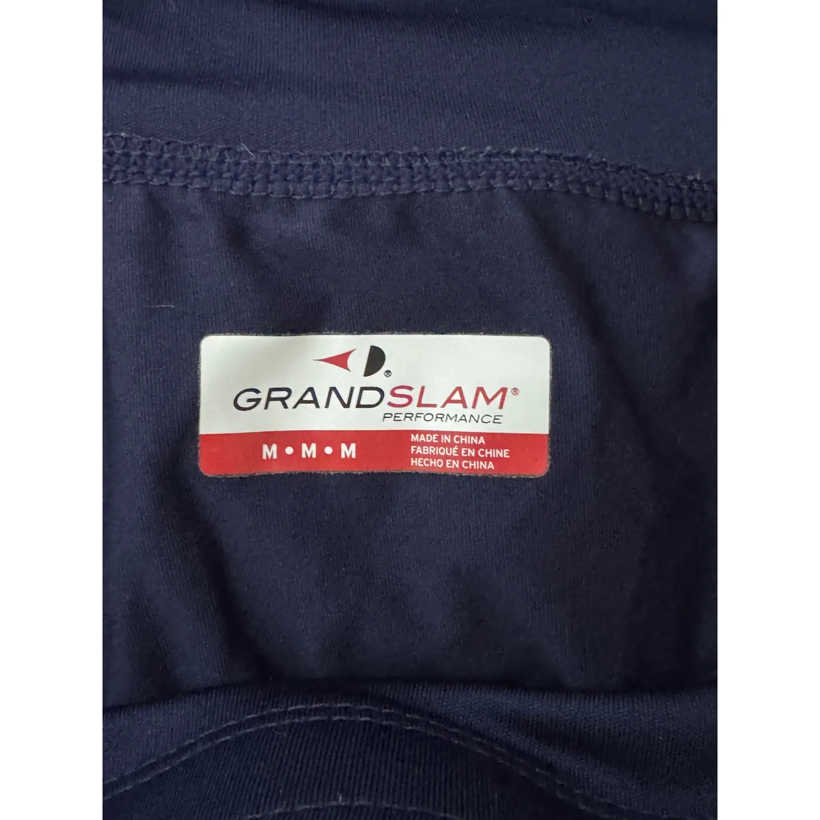 GRANDSLAM Performance Athletic Skort Navy Multi Color Stripe Print Size M Blue Size M - Image 3