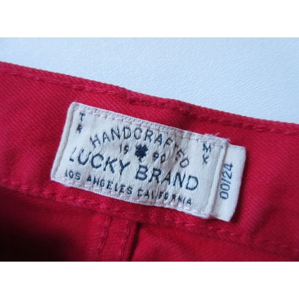 NWT Lucky Brand Sienna Slim Boyfriend in Ropesville Red Destroyed Jeans 00 / 24 - Image 8