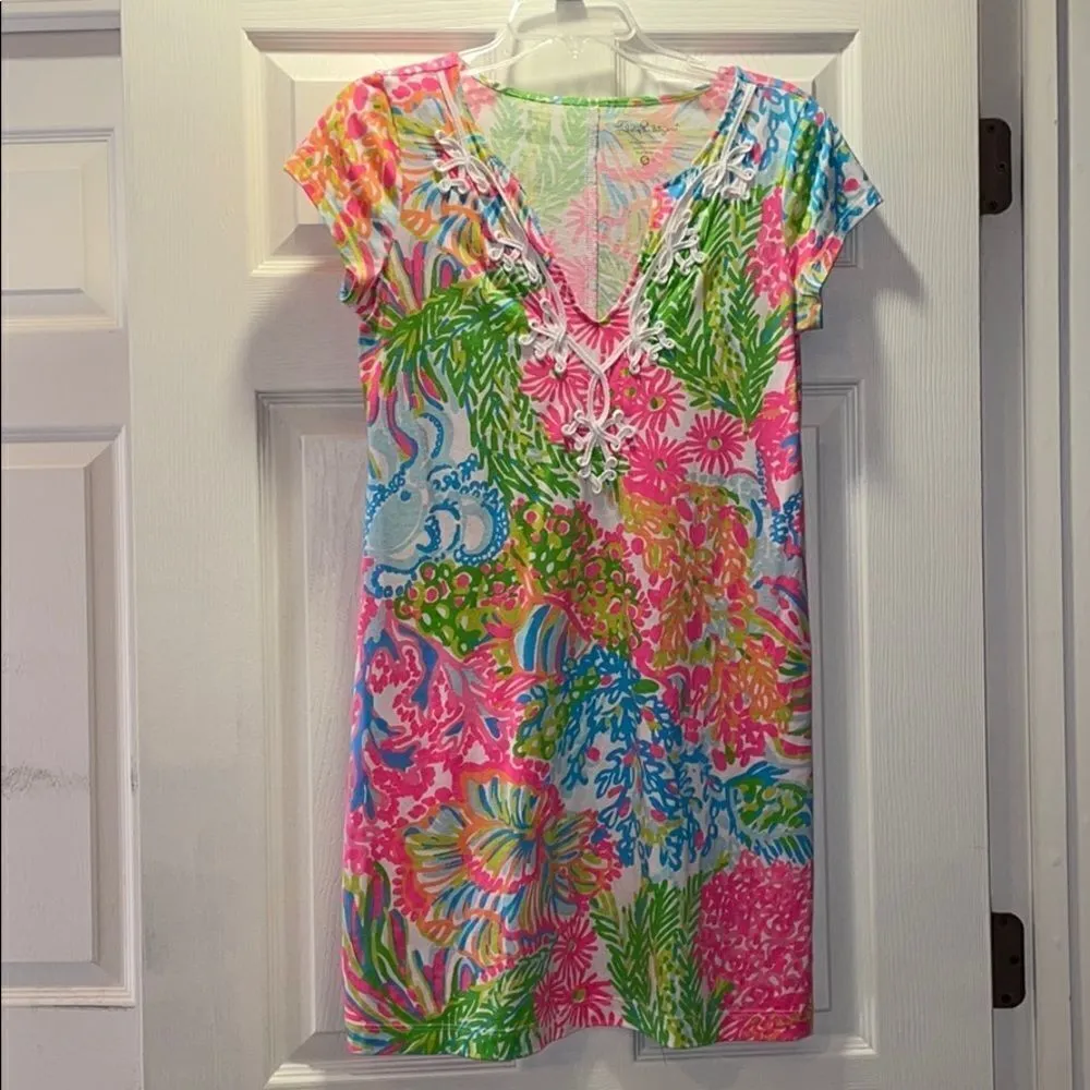 Lilly Pulitzer Brewster Lovers Coral Dress - Image 2