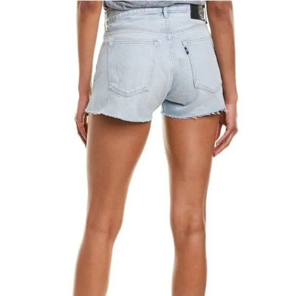 NWOT Levis Made and Crafted Cheeky Light Wash High Rise Cut Off Shorts - Image 2