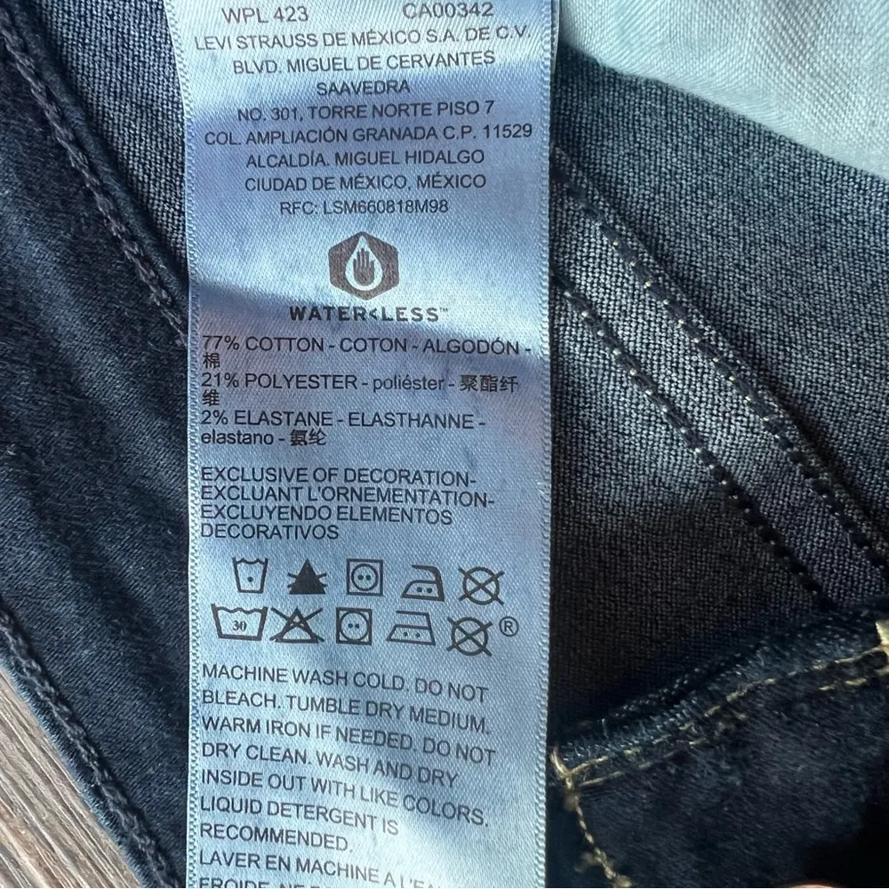 Signature Levi Strauss Gold Womens Mid Rise Skinny Dark Wash Jeans Size 10 Short - Image 8