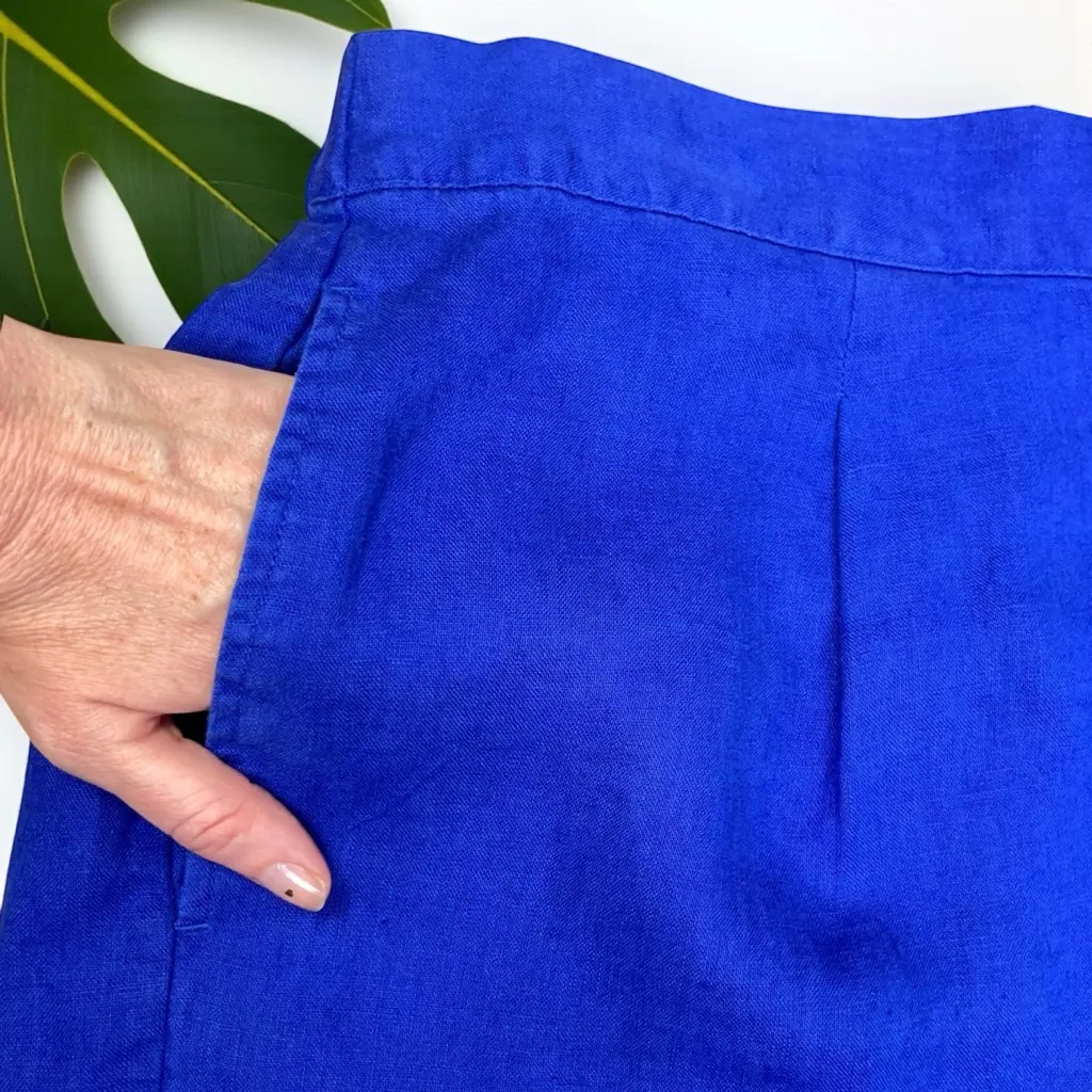 🆕 Madewell Clean Pull-On Shorts in 100% Linen |  Pure Blue - Image 7