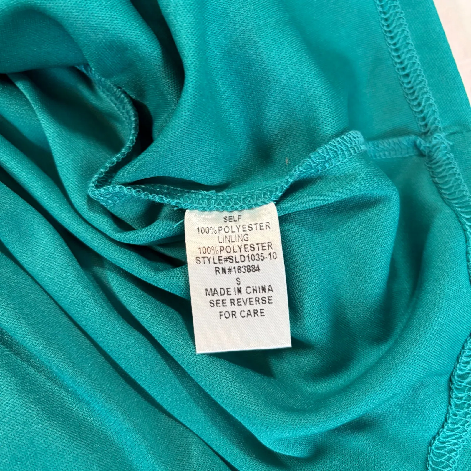 Sweet Lemon floral tropical halter dress. Teal orange. Size S. Mini dress. Green - Image 4