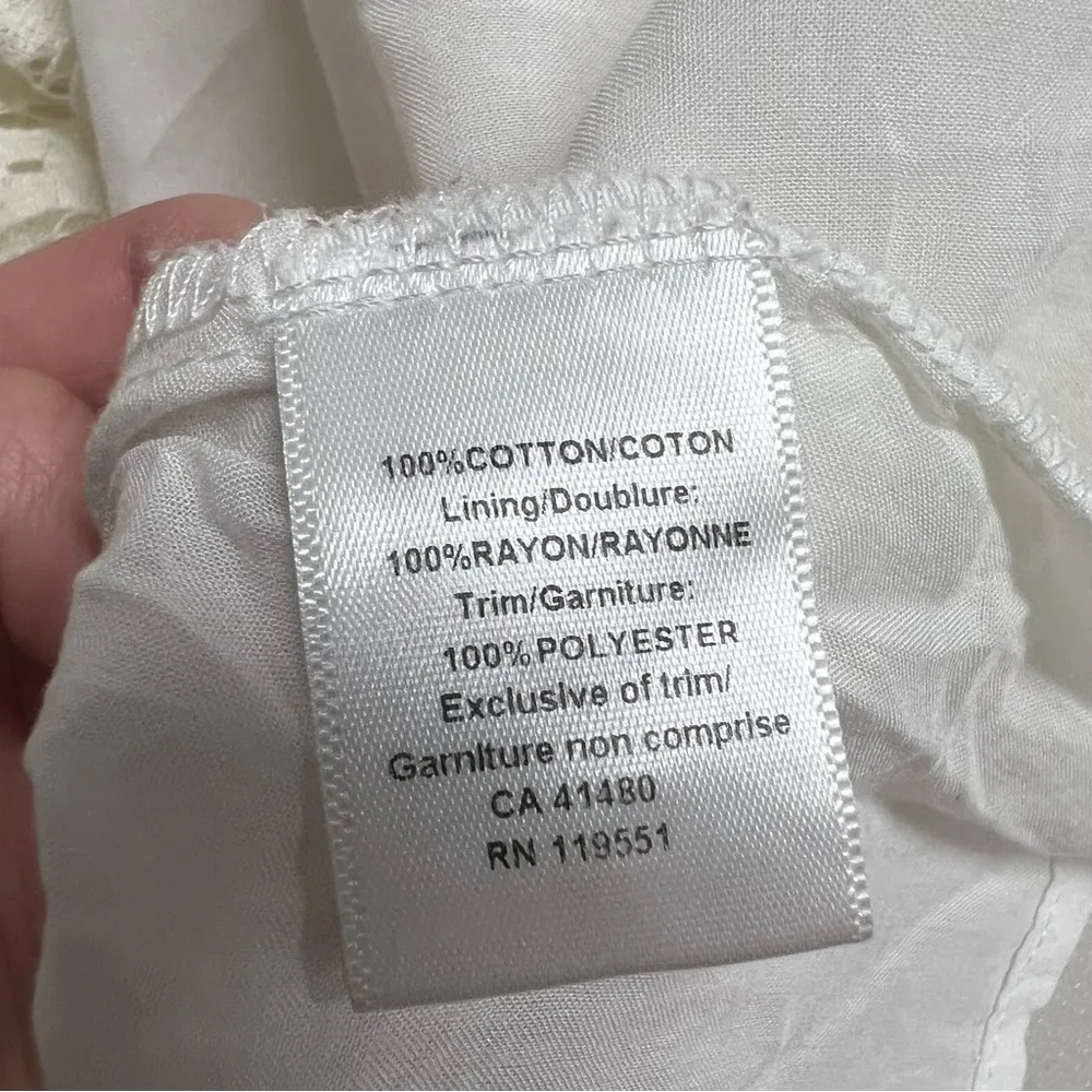 Gentle Fawn Gream Lace Embroidered Maxi Dress Womens L Boho Festival Sleeveless - Image 8