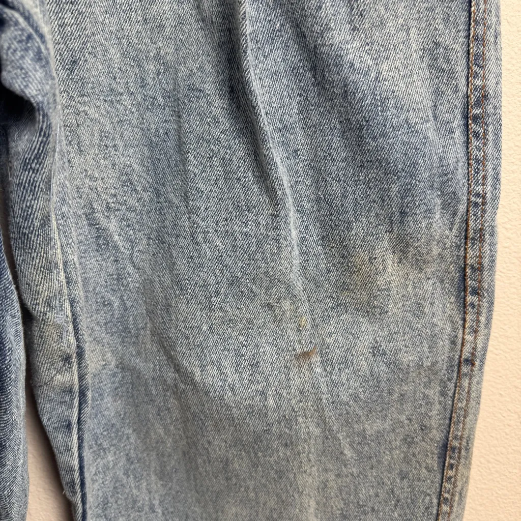 Vintage Bugle Boy Jeans Womens Size 26 Blue Acid Wash Parachute Denim Pants 80s - Image 5