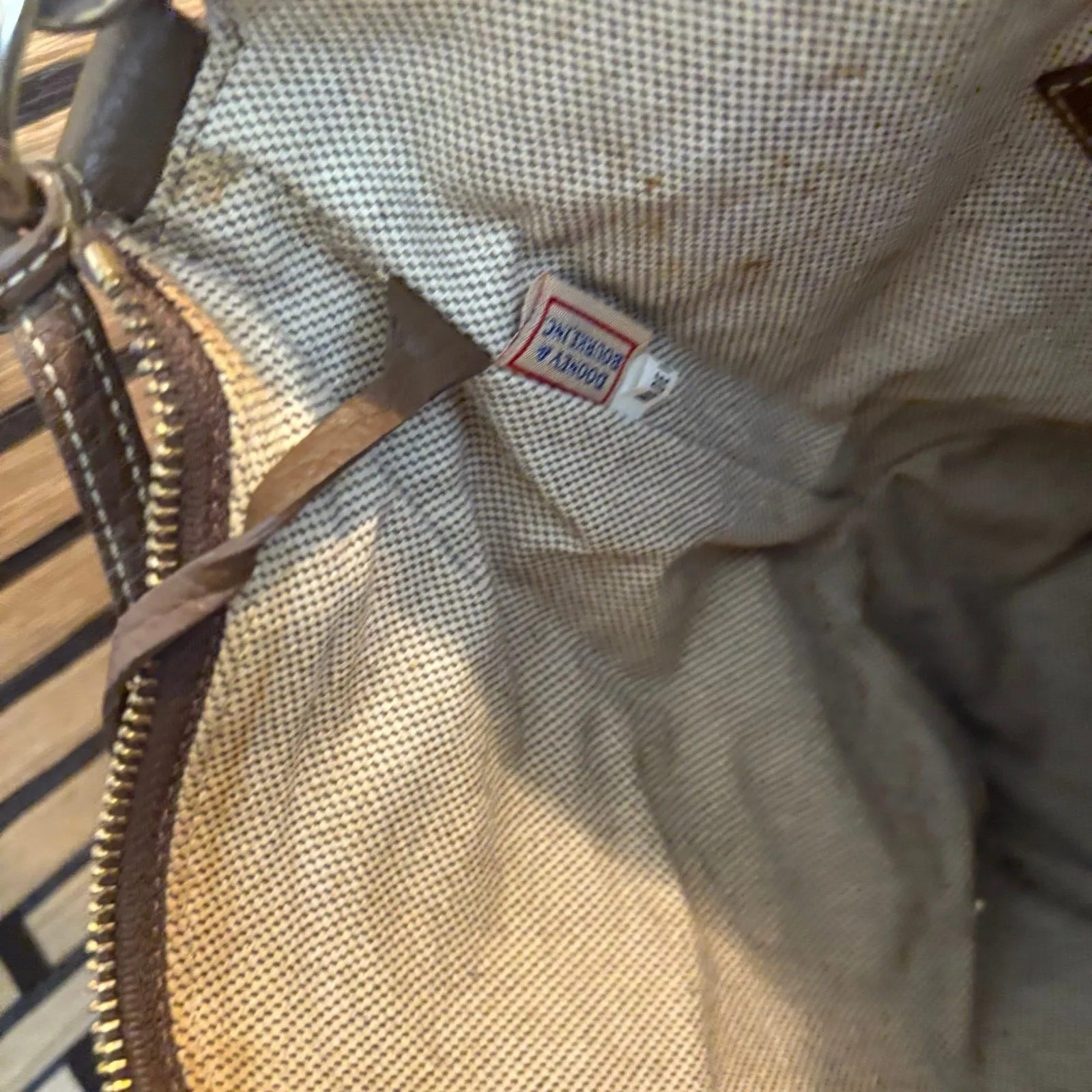 Dooney‎ & Bourke Tan Hobo Style Shoulder Bag - Image 8