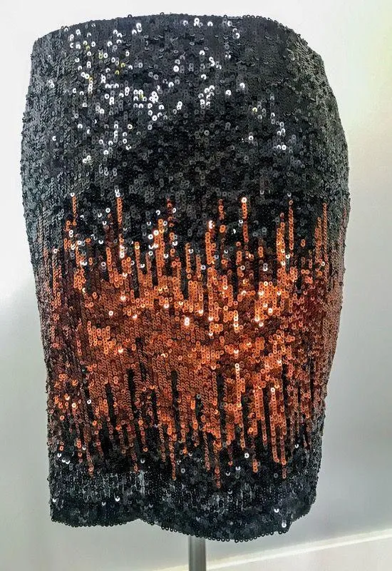 Esprit Paradiso Black and Bronze Sequin Mini Skirt - Image 5
