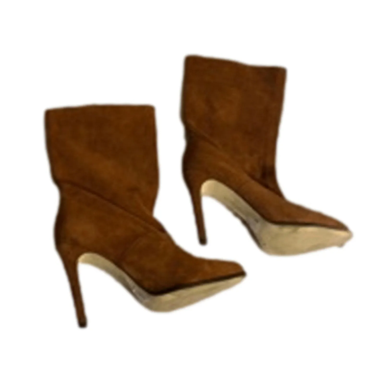 BCBGeneration  Brown Suede Leather Pointed Toe Stiletto Heel Boots 8M - Image 6