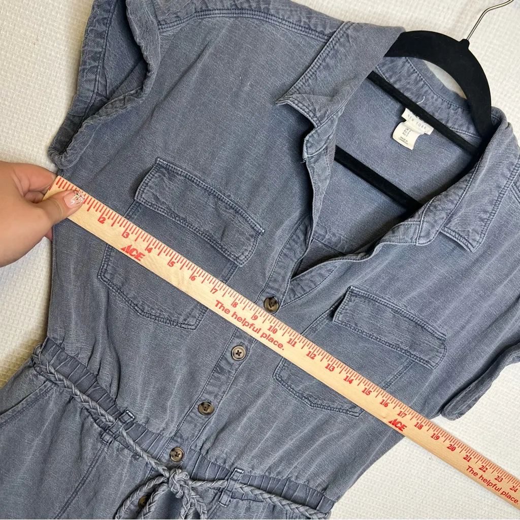 Nicole Miller NY |‎ Small Gray Jumpsuit with Tie Waist Charcoal - Image 6