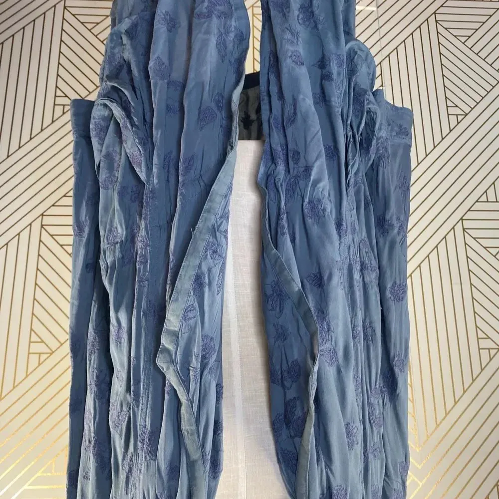 Anthropologie Hei Hei Melita Utility Jacket Cardigan Embroidered Blue Size Small - Image 5