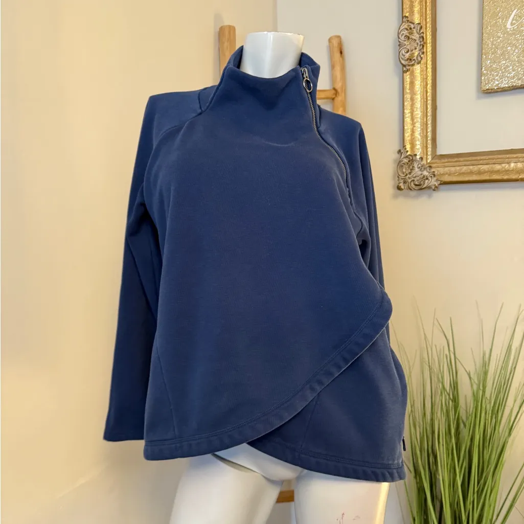 Athleta Cozy Karma Asym Pullover, Enchanted Blue SIZE LP - Image 8