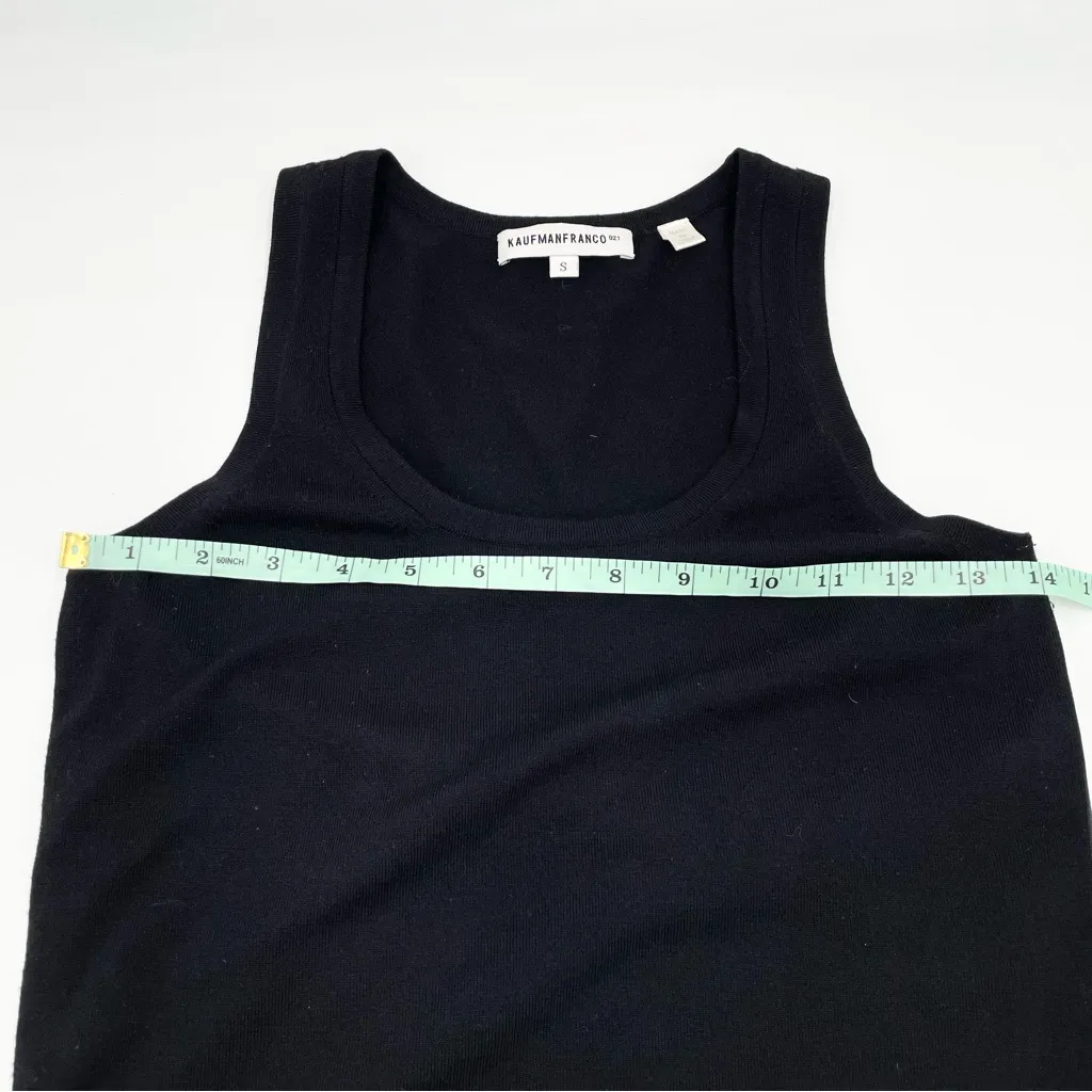 Kaufman Franco 021 Side Zipper Merino Wool Sleeveless Sweater Black Small Y2K - Image 8