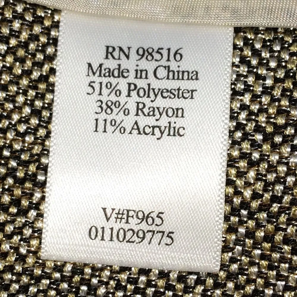 Coldwater Creek Earthy Tweed Blazer w/Metal Detailing/Metal Button 3/4 Sleeves-8 - Image 12