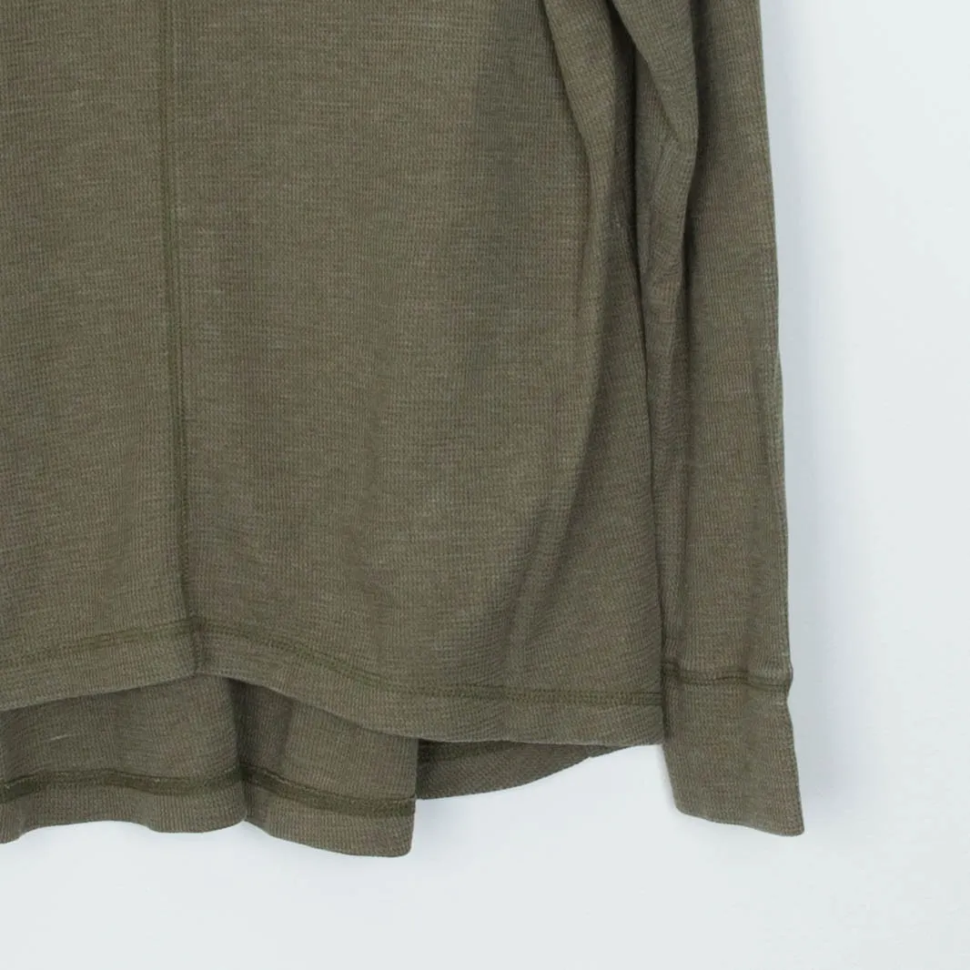 Lucky Brand Womens Thermal Cowl Neck Pullover Top Size L Green Casual Lounge - Image 4