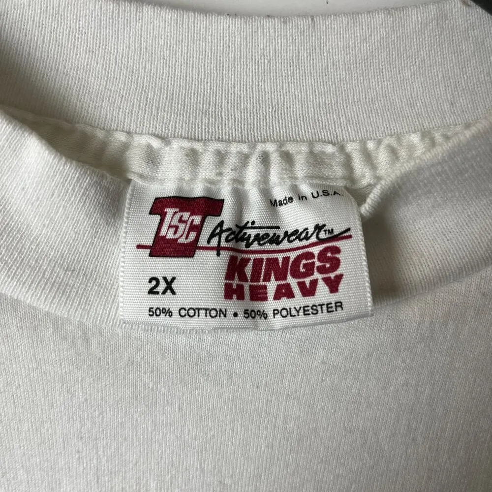 1991 Vintage 90s Fairfield Ohio T Shirt White Extra Large XL USA Baseball Sports - Image 4