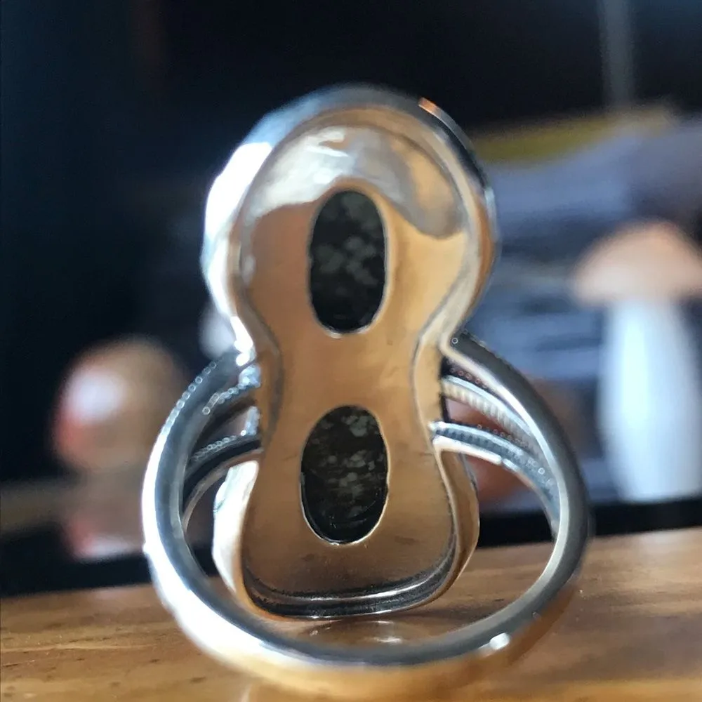 Royston Blue Horizon Turquoise Sterling Silver Horseshoe Ring Size 7 - Image 7