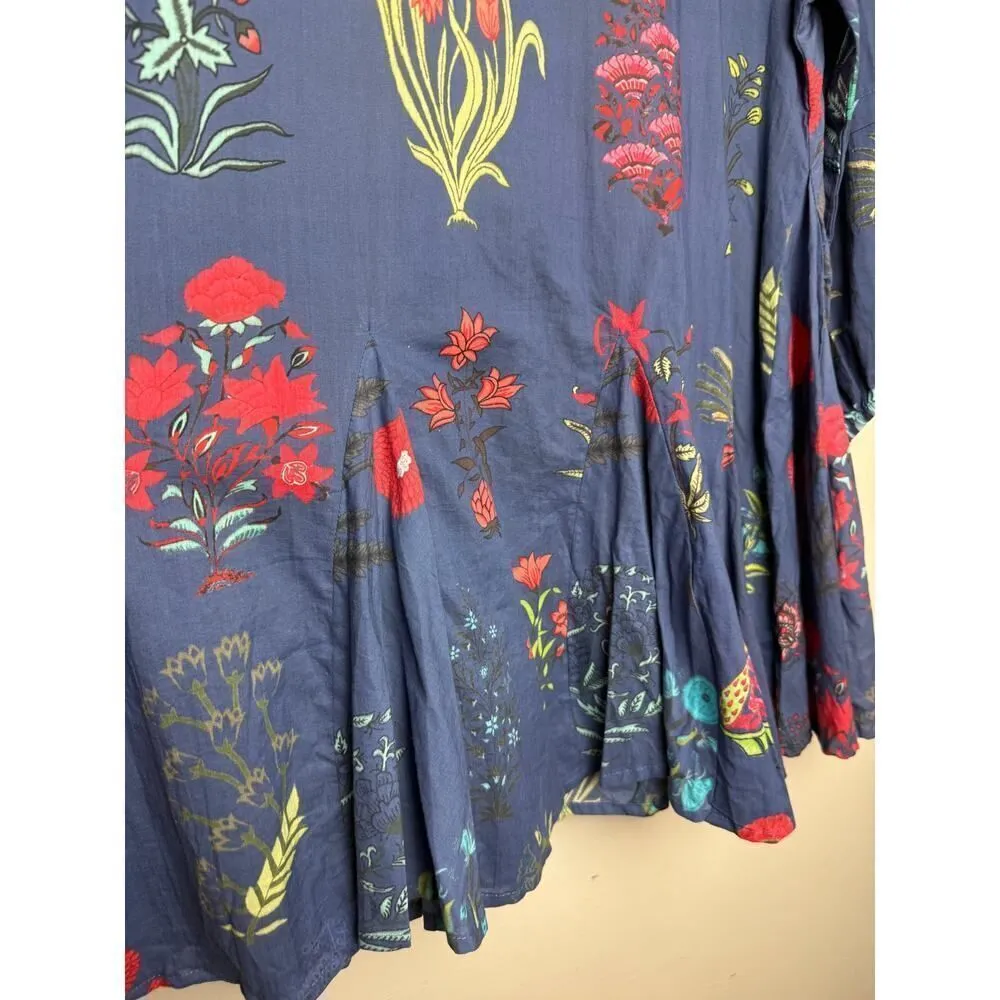 Mulberry & King Willa Navy Floral Mini Dress NWT Sz. M Blue Size M - Image 3