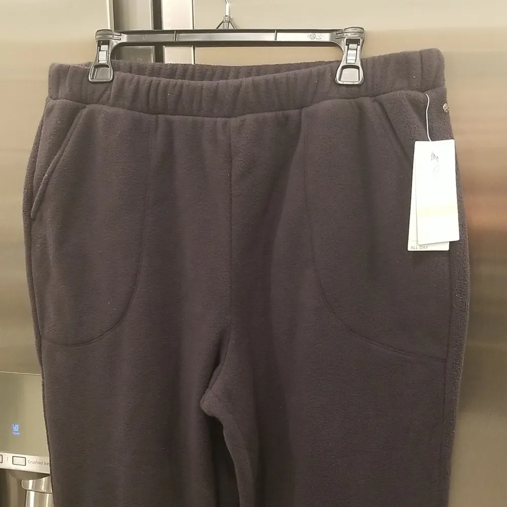 💕ZELLA💕 Cozy Up Polar Fleece Sweatpants ~ High Rise Black Large L NWT - Image 12