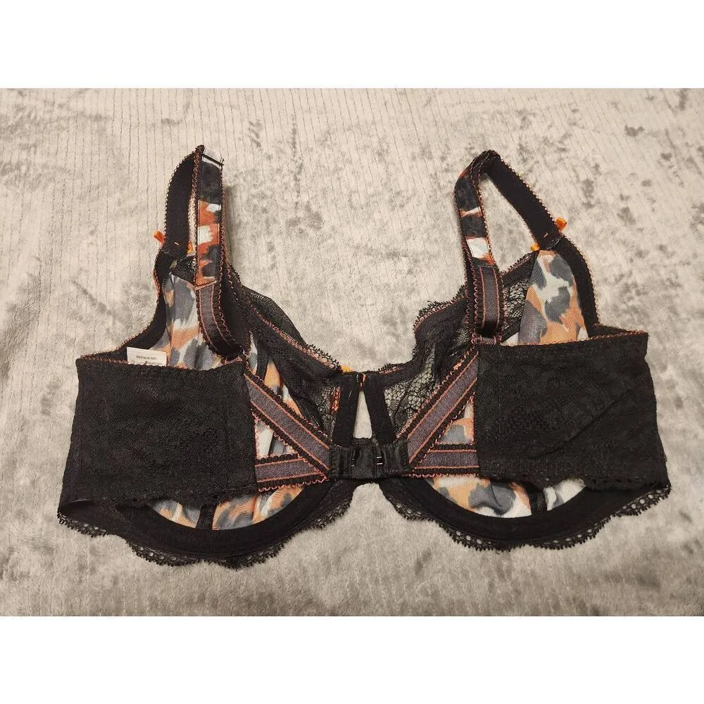 FREYA AA1783 HALF CUP PADDED UNDERWIRE BALCONY BRA MINX TABASCO ANIMAL PRINT 34H Orange Size undefined - Image 3