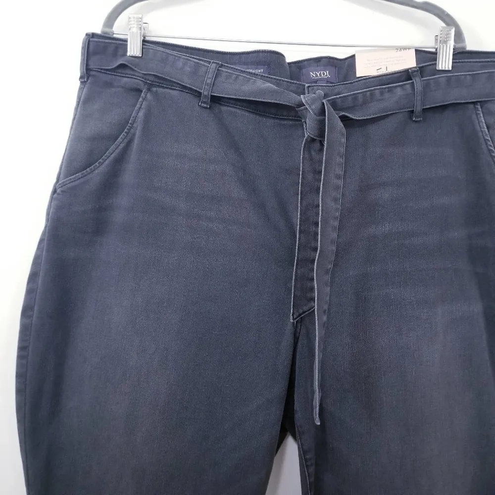 NYDJ Lift Tuck Marilyn Straight High Rise Tie Belt - Image 2