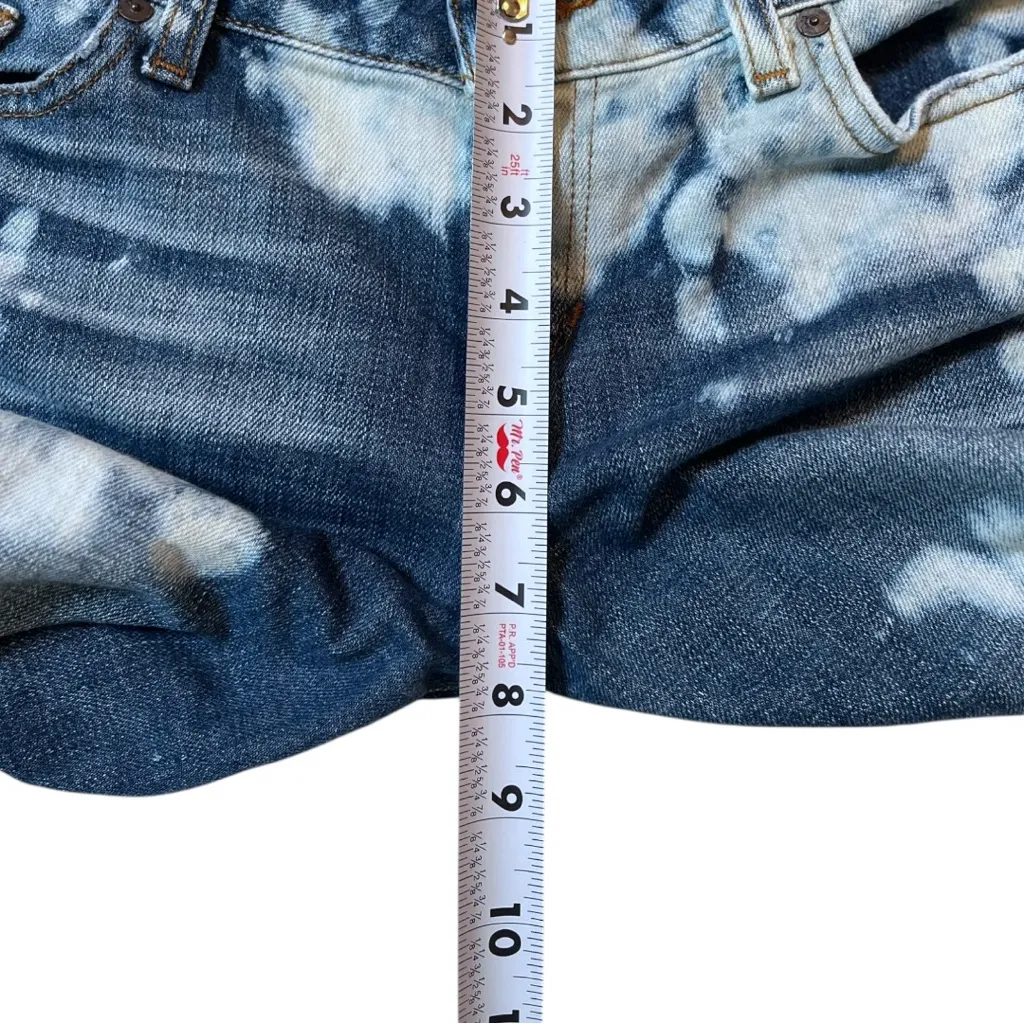 Joe’s Phoebe Distressed Flare Bleached Blue Jeans Size 28 True Y2K Edgy Handmade - Image 9