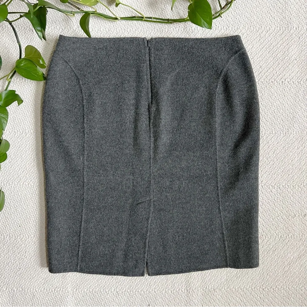 Wool Unlined Soft Grey Pencil Skirt size 14 petite - Image 5