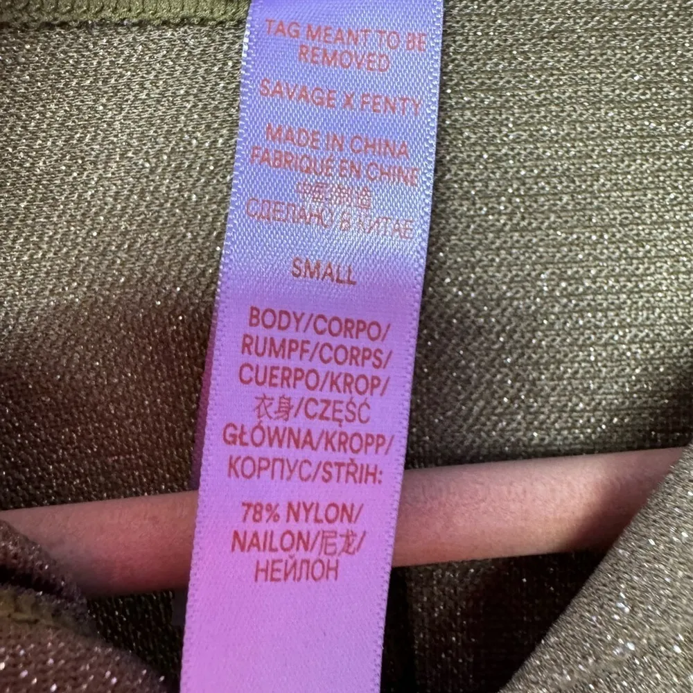 Savage X FENTY Sleep & Shine Hooded‎ Onesie in Military Olive Green Size Small - Image 9