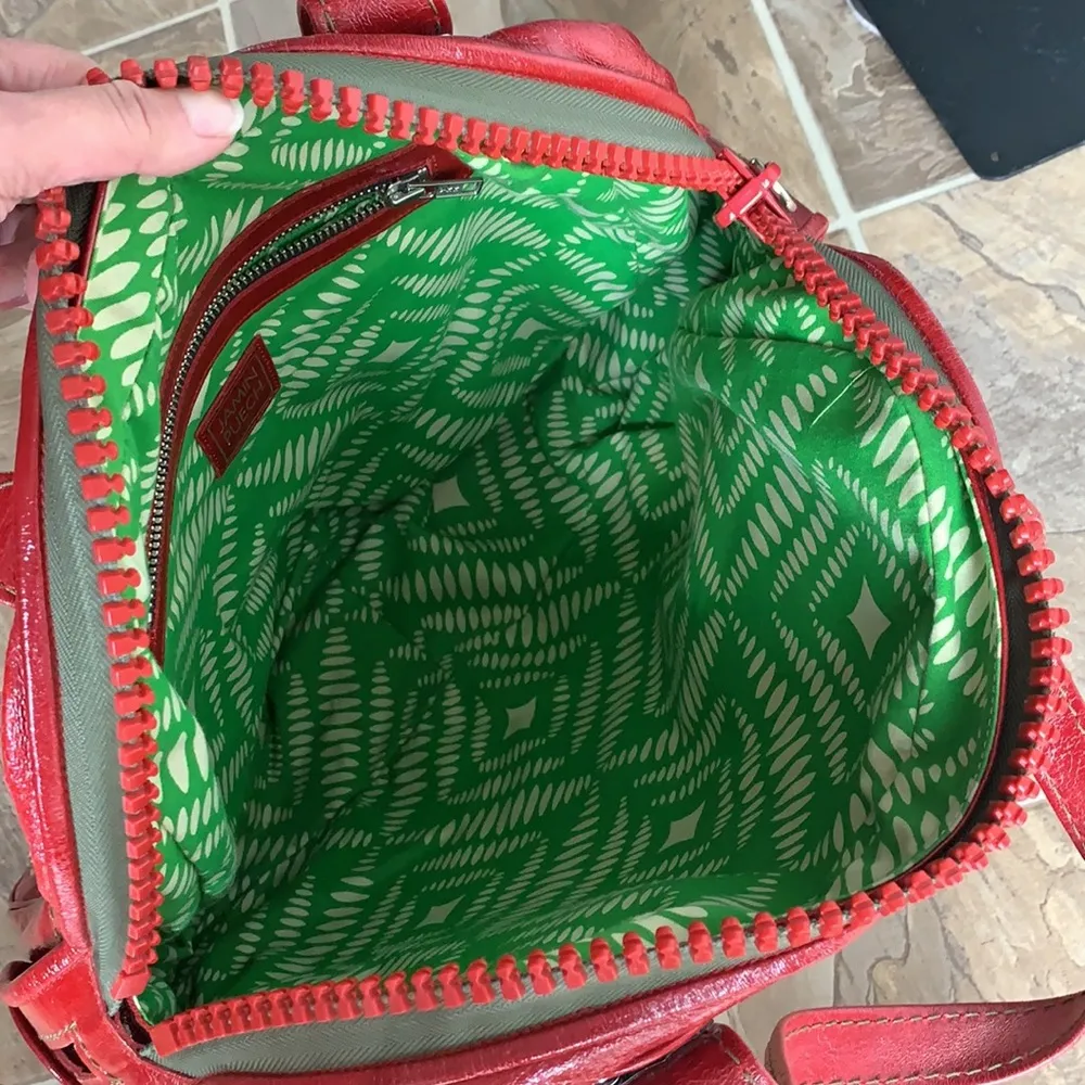 Jamin Peuch Shoulder Bag Wicker Candy Apple Red - Image 10