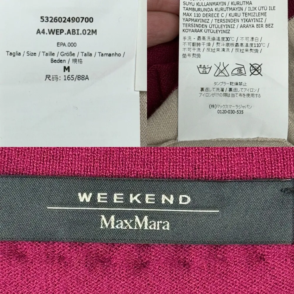 Weekend Max Mara Beaded Neckline Color Block Knit Shift Dress Size Medium - Image 14