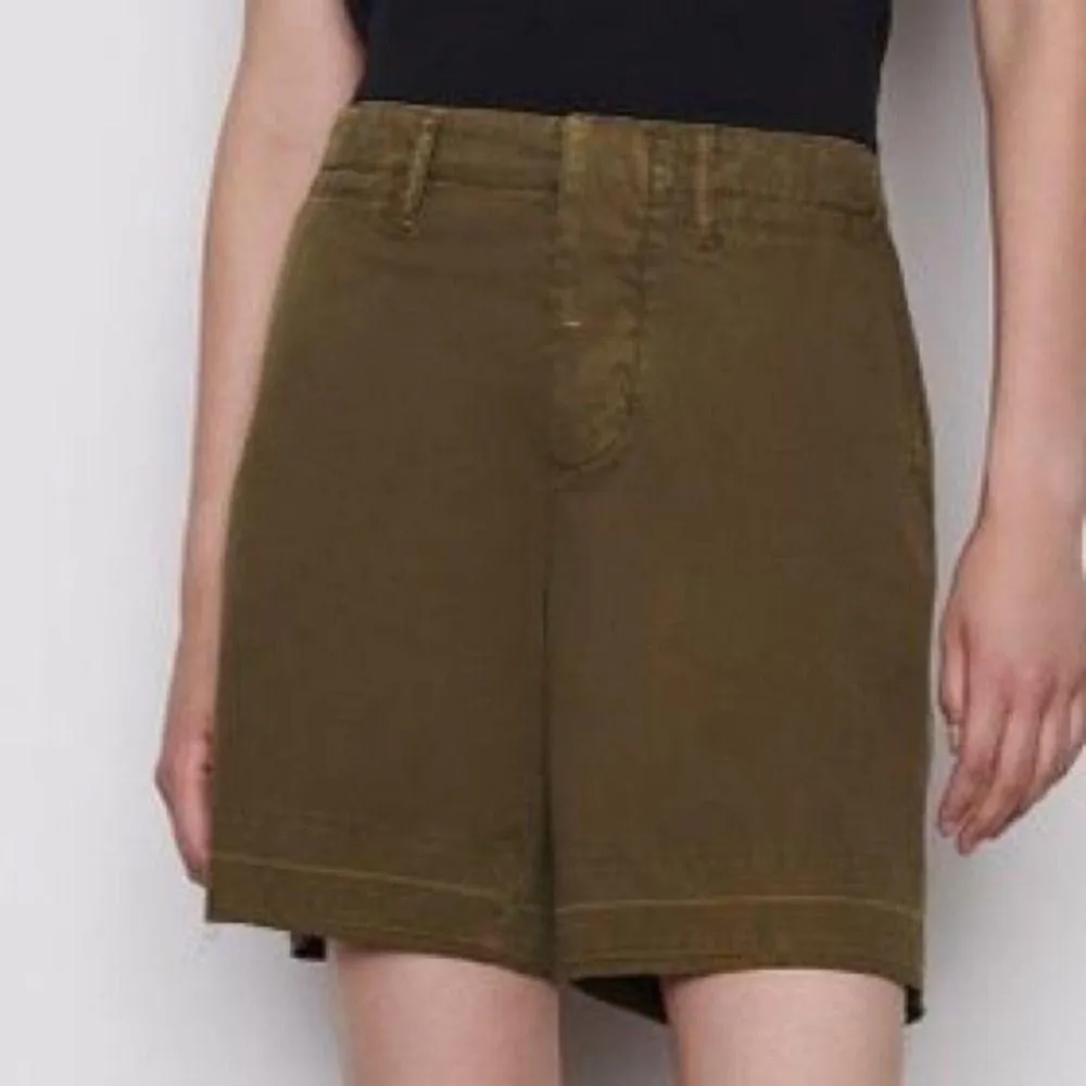 FRAME Moss Green Le Tomboy Trouser Short Size 25 - Image 4