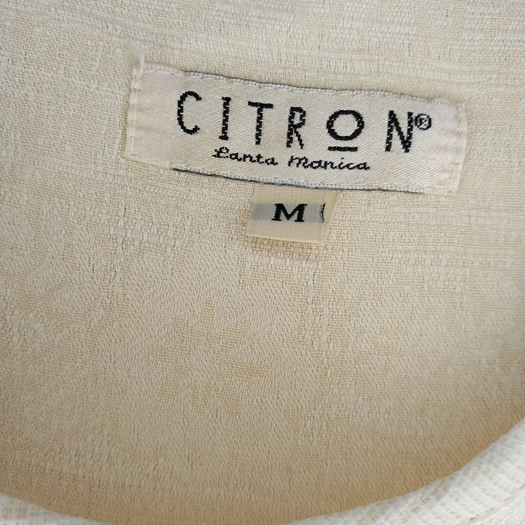 Citron Santa Monica Sleeveless Lightweight Boho Hippie Minimalist Dress Yellow Size M - Image 8