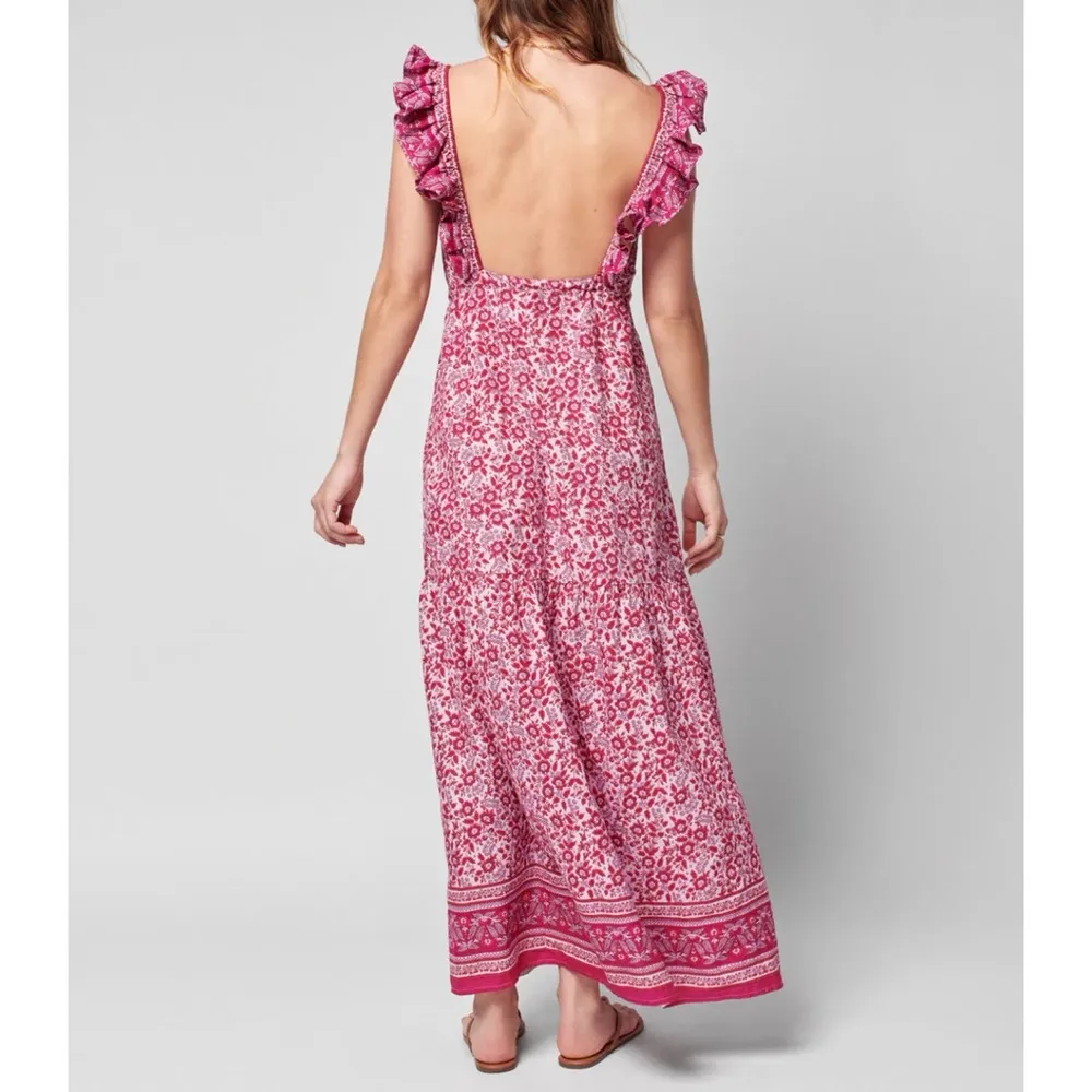 Faherty Hyland Maxi Dress in Snu-Sun Up Block Floral Print Women’s Size Medium - Image 13