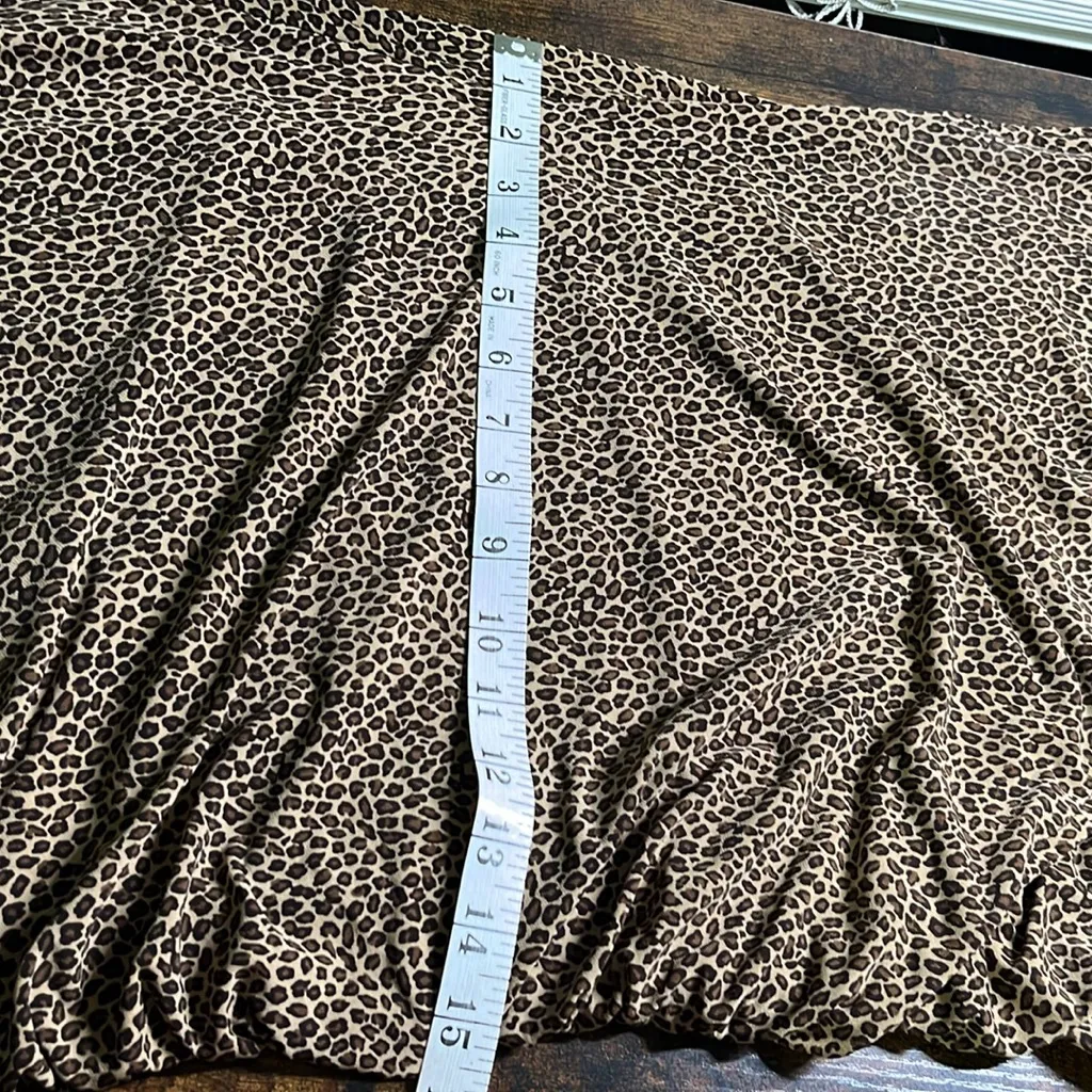 Michael Kors Animal Print Brown Draped Dress Size 12 - Image 7